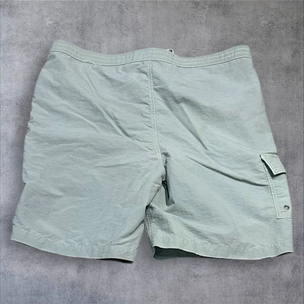 Vtg Polo Ralph Lauren Swim Short Medium Gray/Blue Lined Pockets Board Trunks Men
